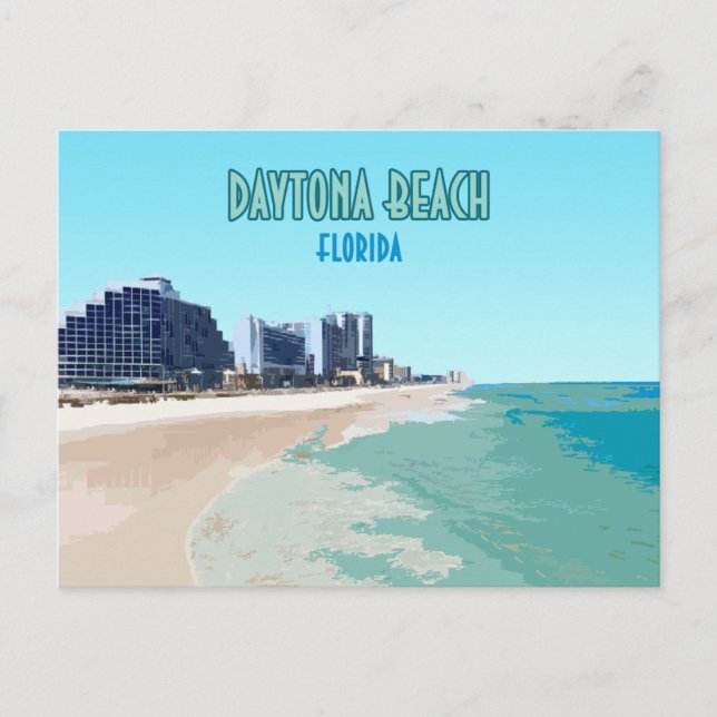 Daytona Beach Florida Vintage Postcard (Front)