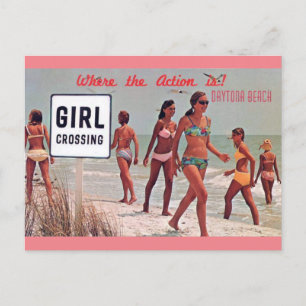 Daytona Beach Florida Vintage Travel Postcard