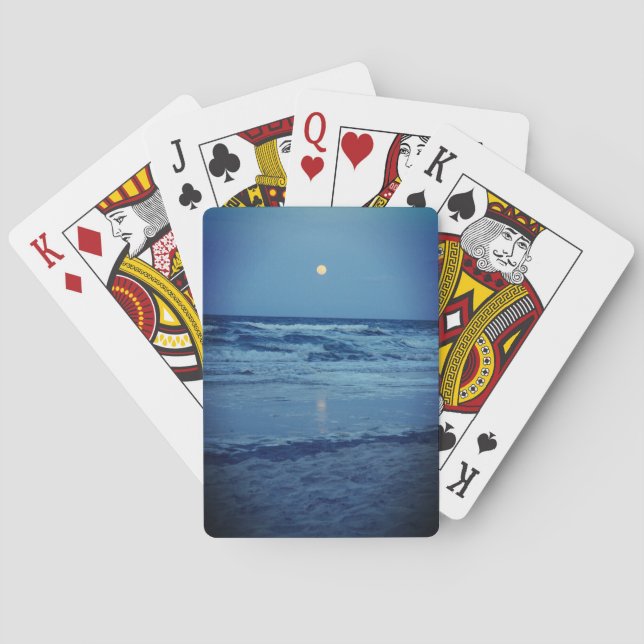 Daytona Beach Full Moon Playing Cards (Back)