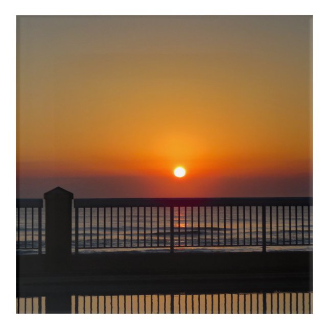Daytona Beach Ocean Sunrise  Acrylic Print (Front)