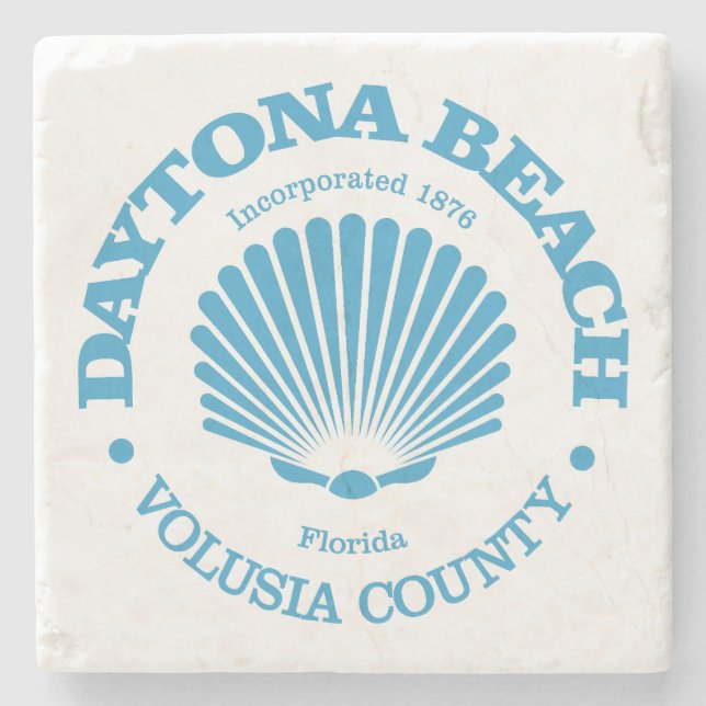 Daytona Beach (seashell) Stone Coaster (Front)