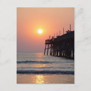 Daytona Beach Sunglow Pier Sunrise Postcard