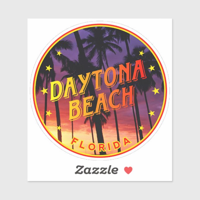 Daytona Beach Sunset Florida, Daytona Beach Sticker (Sheet)
