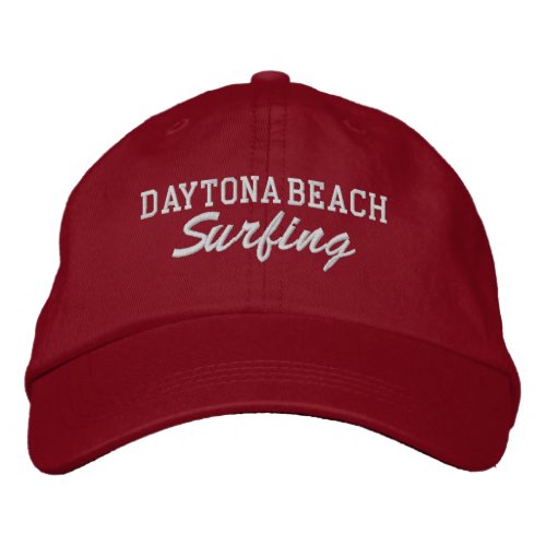 Daytona Beach Surfing Embroidered Baseball Hat