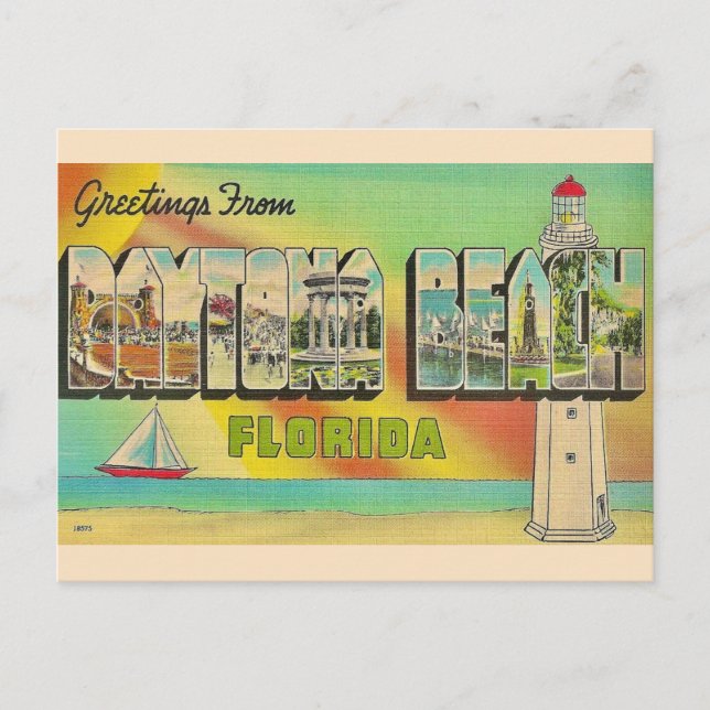  Daytona Beach Vintage Postcard (Front)