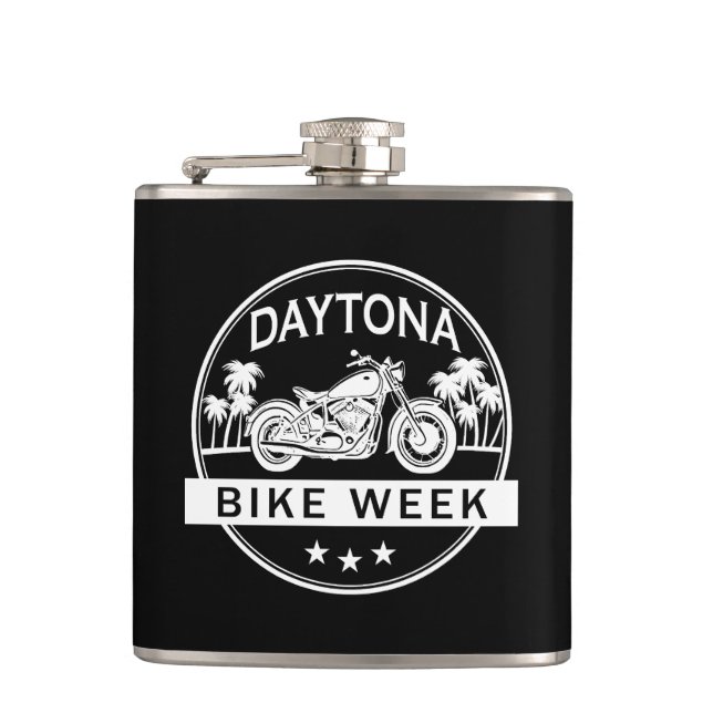 Daytona Bike Week Motorbike Flask (Front)