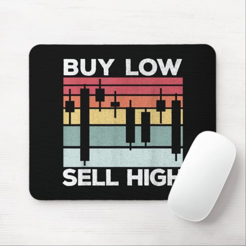 Daytrading Buy low sell high Candlesticks  Mouse Pad