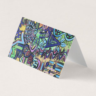 Daytripper-Hand Painted Abstract Art Business Card
