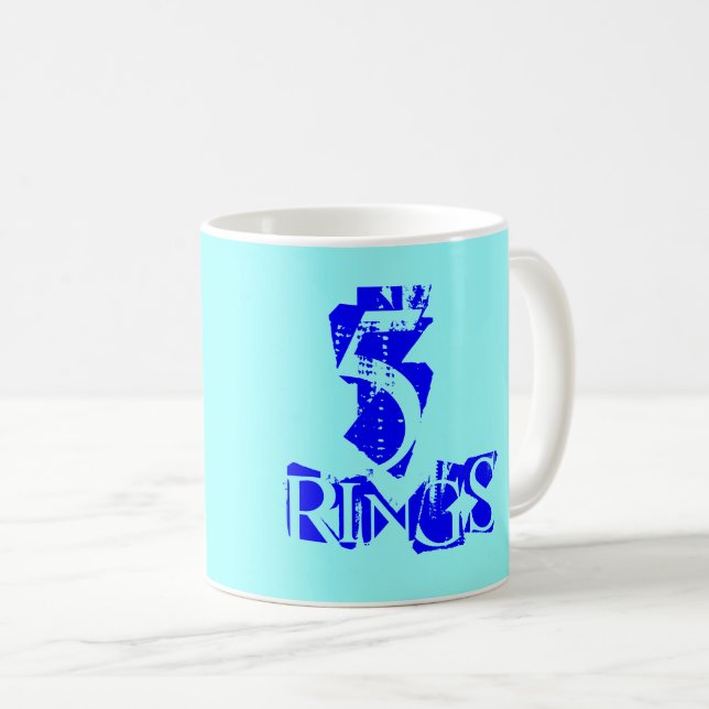 Daze of Christmas-5 Rings Coffee Mug (Front Right)