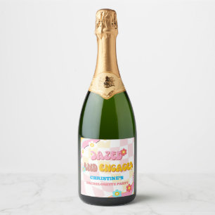 Dazed and Engaged Bachelorette Party 70s Theme Sparkling Wine Label