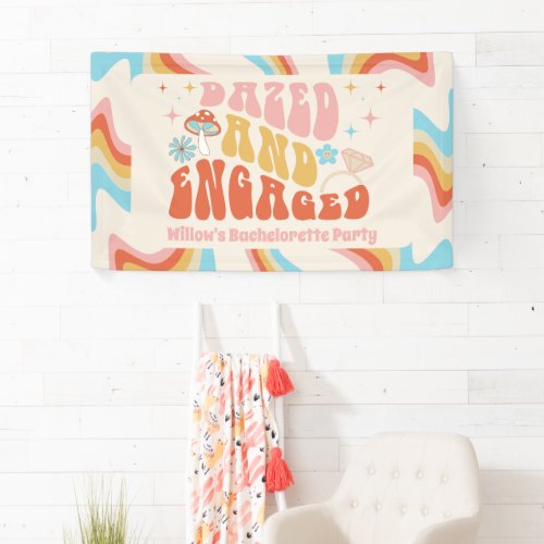 Dazed And Engaged Bachelorette Party Decor Banner