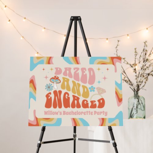 Dazed And Engaged Bachelorette Party Decor Foam Board
