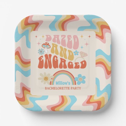 Dazed And Engaged Bachelorette Party Decor Paper Plates