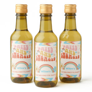 Dazed And Engaged Bachelorette Party Favor Wine Label