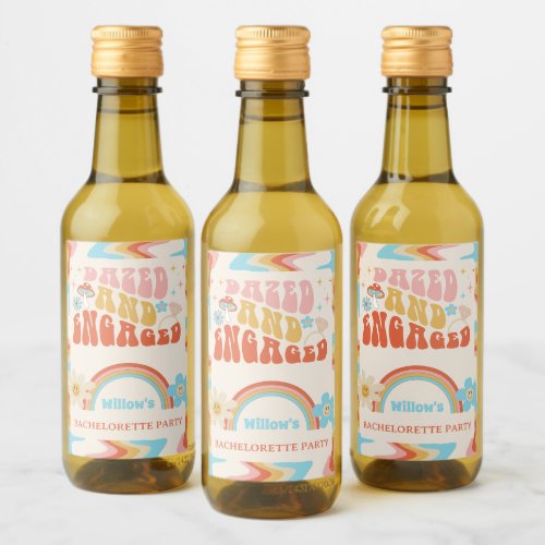 Dazed And Engaged Bachelorette Party Favor Wine Label