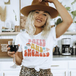 Dazed and Engaged Bachelorette Party T-Shirt<br><div class="desc">This design features funky retro lettering with a cute mushroom,  flower and engagement ring. Perfect for your Dazed and Engaged themed bachelorette party!</div>