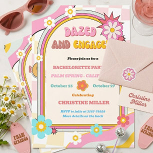 Dazed And Engaged Bachelorette Weekend Itinerary Invitation
