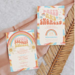 Dazed And Engaged Bachelorette Weekend Itinerary Invitation<br><div class="desc">This design features a groovy 70s vibe dazed and engaged retro flowers,  mushroom and flowers. See the entire collection for more matching items!</div>