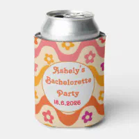 Retro Drink Cozies 70's Bachelorette Favors, Disco Bachelorette