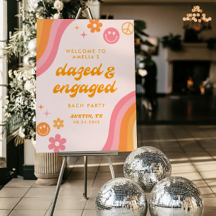 Dazed & Engaged Pink & Orange Foam Board