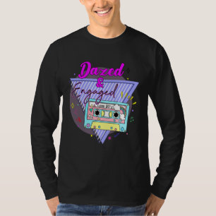 Dazed Engaged Retro 90s Bride Groom Cassette Bache T-Shirt