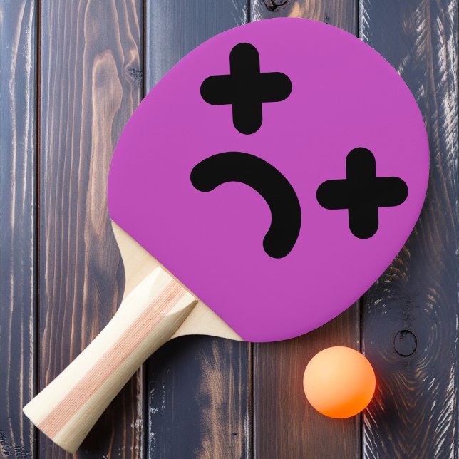 Dazed Sad Face Purple  Ping Pong Paddle (Creator Uploaded)