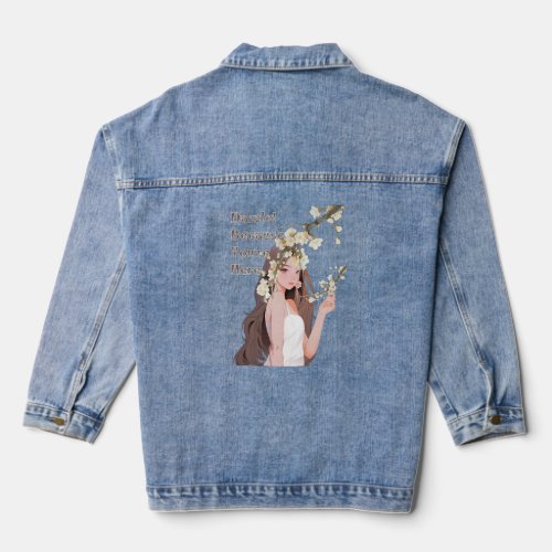 Dazzle Because You Are Here World Women Day Denim Jacket