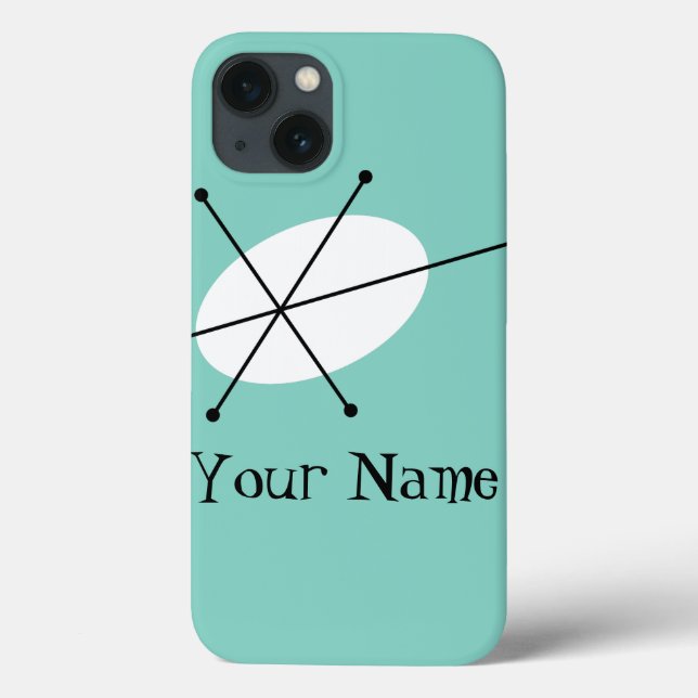 Dazzle Blue 'Name' iPad case vertical (Back)