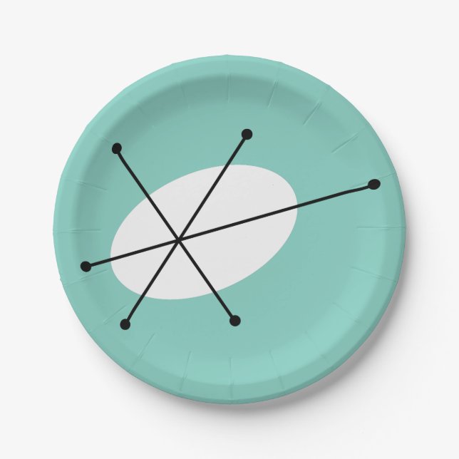 Dazzle Blue paper plate (Front)