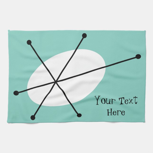 Dazzle Blue Text kitchen towel (Horizontal)