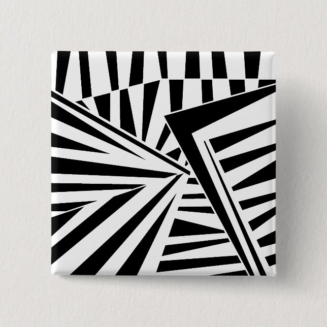 dazzle camouflage(black) button (Front)
