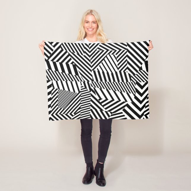Dazzle Camouflage Fleece Blanket (In Situ)