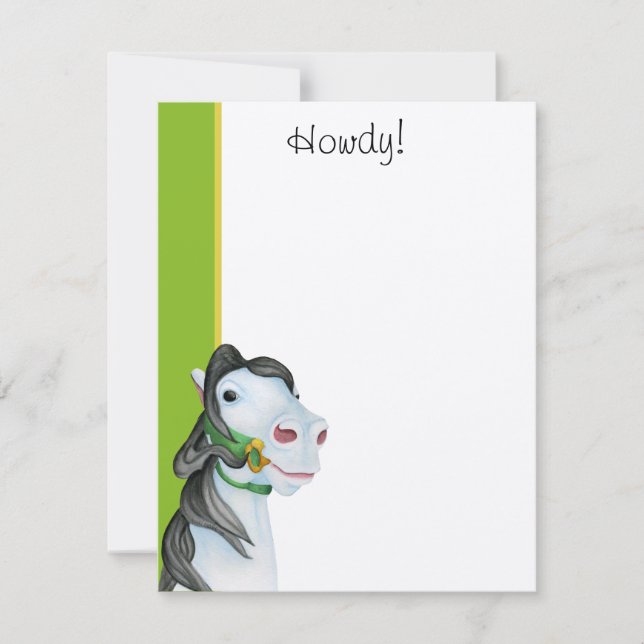 Dazzle Howdy Flat Note Cards (Front)