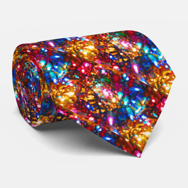 Dazzle Lights Christmas Tie Zazzle