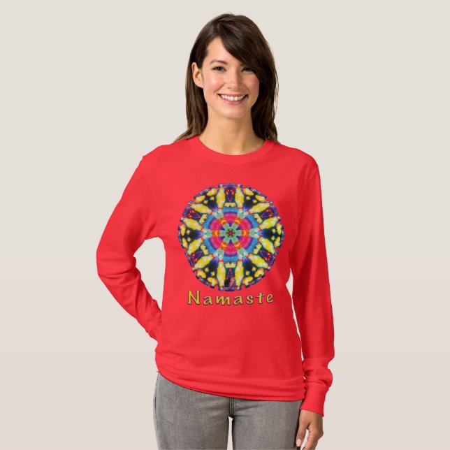 Dazzle Namaste Kaleidoscope T-Shirt (Front Full)
