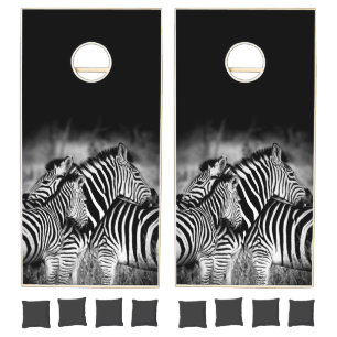 Dazzle of Zebra Cornhole Set