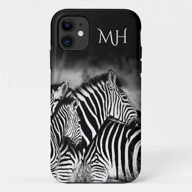 Dazzle of Zebra Monogram  Case-Mate iPhone Case (Back)