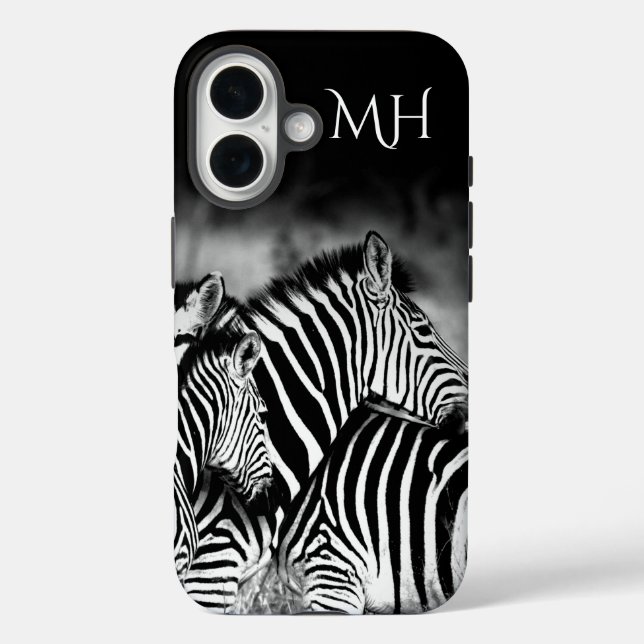 Dazzle of Zebra Monogram  Case-Mate iPhone Case (Back)