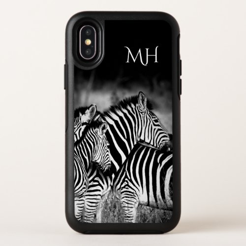 Dazzle of Zebra Monogram  OtterBox Symmetry iPhone XS Case