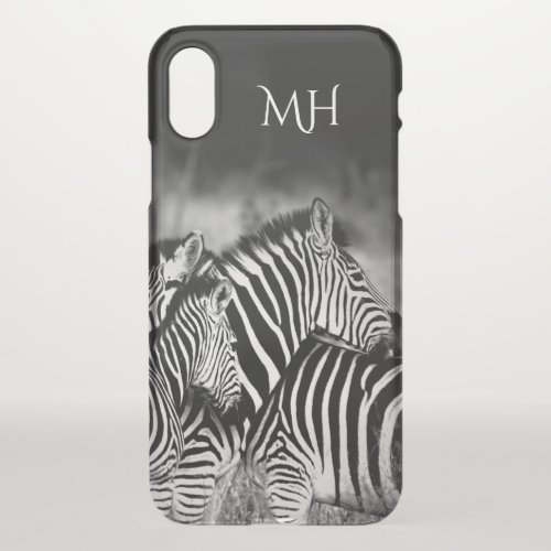 Dazzle of Zebra Monogram  iPhone X Case