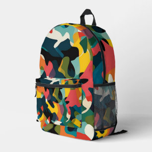 Dazzle Paiting Pattern Comouflage Printed Backpack