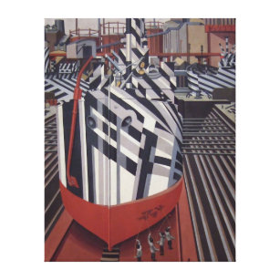 Dazzle-ships in Drydock wrapped canvas print