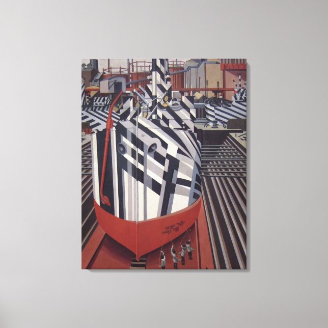 Dazzle-ships in Drydock wrapped canvas print (Front)