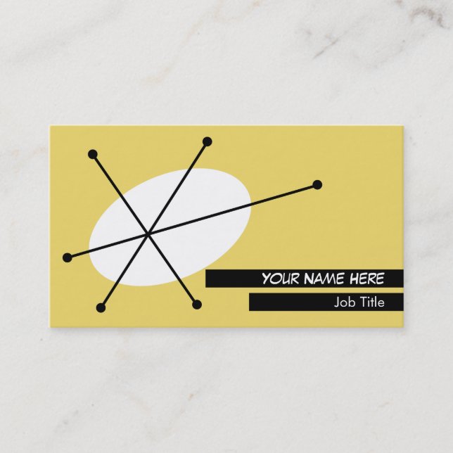 Dazzle Yellow business card black back (Front)