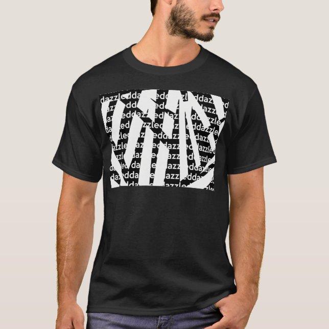 Dazzled Black And White Dazzle Camouflage. T-Shirt (Front)