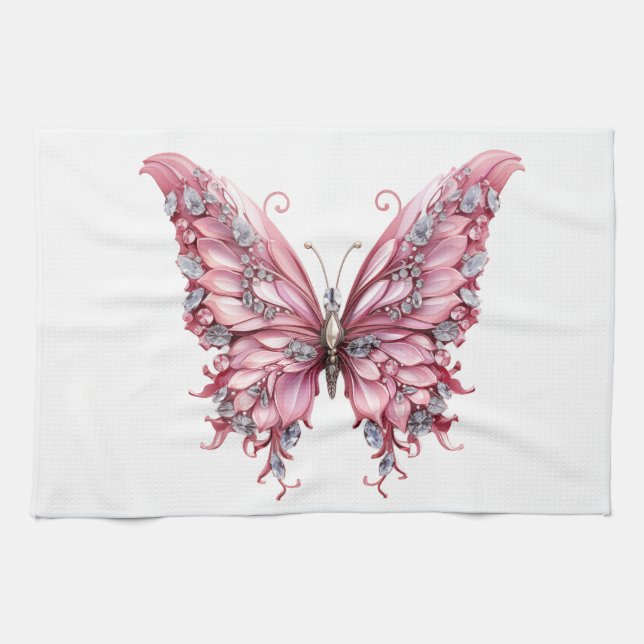 Dazzled Butterfly Kitchen Towel (Horizontal)