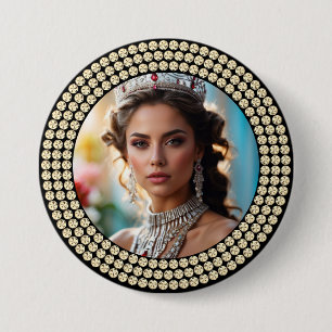 Dazzled Dreams Pageant Button Photo Pin