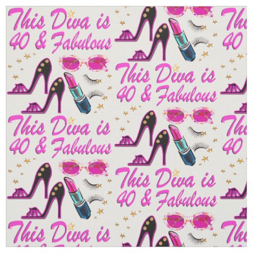 DAZZLING 40TH DIVA FABRIC