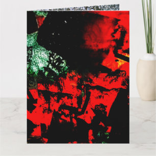 Dazzling abstract Folded Greeting Card,Orange rosy Card