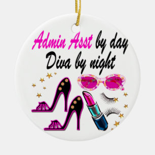 DAZZLING ADMIN ASST DIVA CERAMIC ORNAMENT